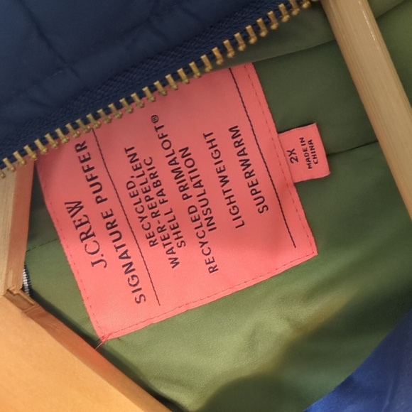 J. Crew Signature Puffer Navy Quilted Comfy Women's Coocon Jacket Winter Sz 2X - Picture 10 of 11